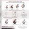Service Caster 5 Inch Kingpinless Red Poly on Steel Wheel Caster Swivel Locks 2 Rigid, 2PK SCC-KP30S520-PUR-RS-BSL-2-R-2 - alternate 6